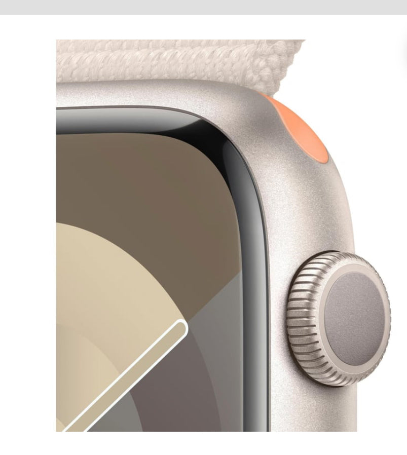 Apple Watch Series 9
GPS 45mm Aluminum
Case with Starlight Sport
Loop