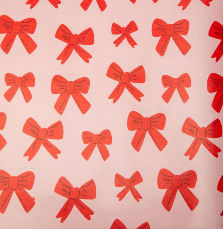 Pastel Red Bow Wrapping Paper
