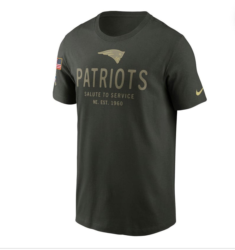 Nike ijumpman Men's New England Patriots Salute To Service 2025 Sequoia Dri-FIT T-Shirt
