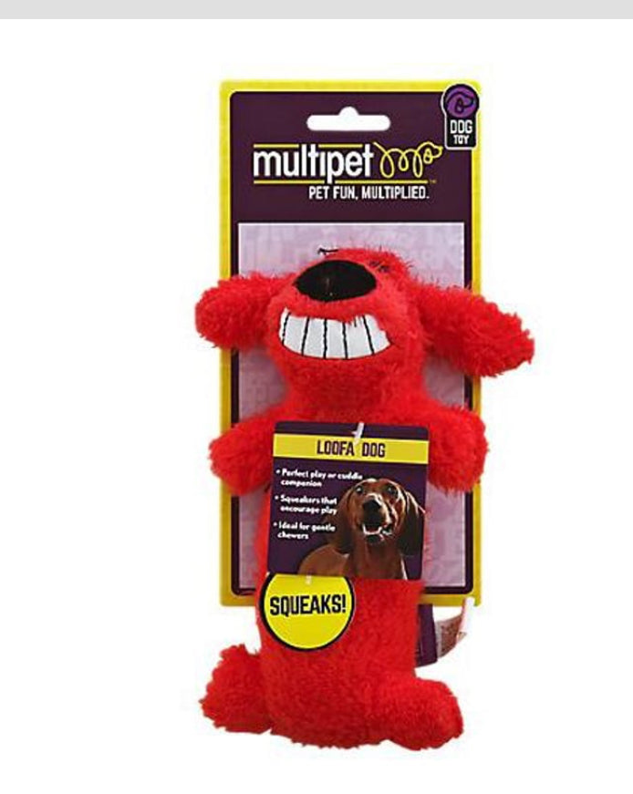 Multipet Mini Plush Loofa Dog Toy 6" (1 ct)