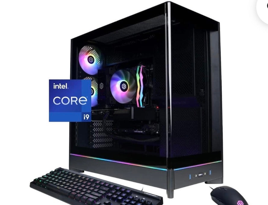 CyberPowerPC - Gaming Desktop - Intel Core i9-14900F - NVIDIA GeForce RTX 5070 12GB - 32GB DDR5 RGB - 1TB PCle 4.0 SSD - Black