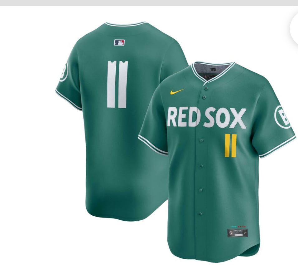 Nike ijumpman Men's Boston iRed Sox Rafael Devers #11 2025 City Connect Green Limited Vapor Jersey