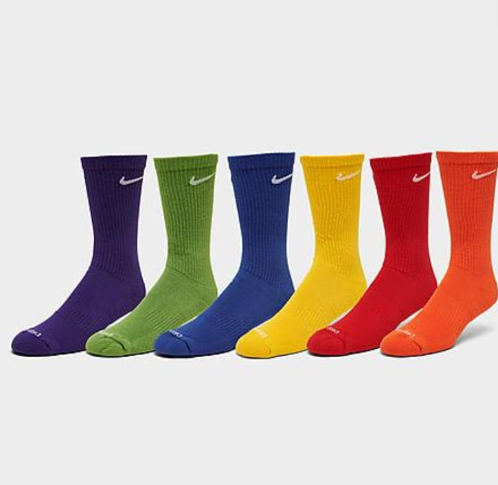 Nike Multi-color everyday cushion crew training socks