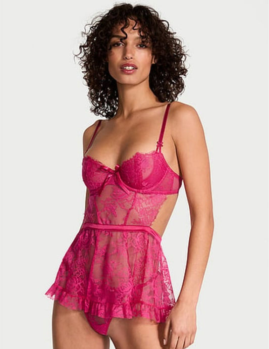 Victoria's Secret iKimK Wicked Unlined Rose Lace Apron
Set