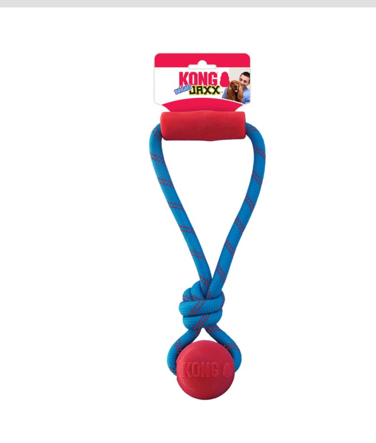 Kong Jaxx brights lug with Ball Medium Assorted Dog Toy