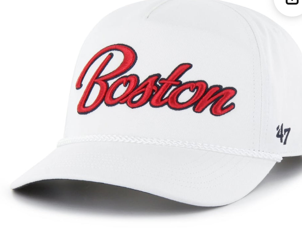 47 Adult Boston Red Sox
White Overhand Hitch
Adjustable Hat One Size