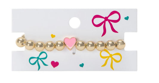 Gold Beaded Heart Bracelet