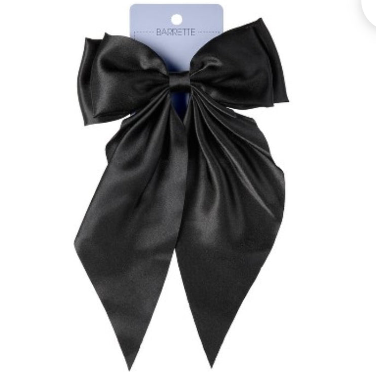 Scunci Elite Bow Barrette Black Hair Clip