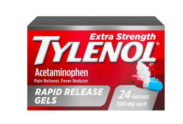 Tylenol Extra Strength
Rapid Release
Acetaminophen 500mg
Gelcaps (24 ct)