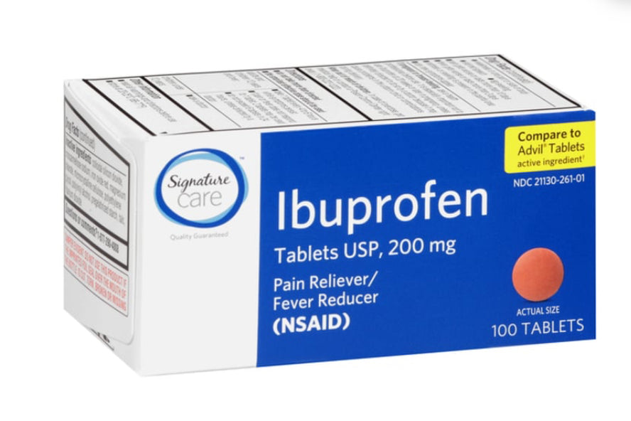 Signature Care Ibuprofen
USP 200 mg Tablets (100 ct)