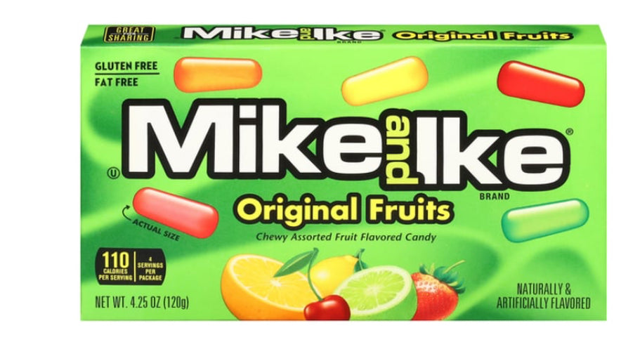 Mike and Ike Original Fruits Chewy Assorted fruit flavored Candy (4.25 oz)