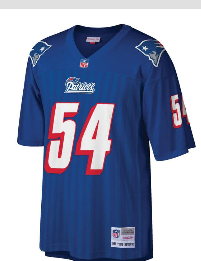 Mitchell & Ness Men's ijumpman New England Patriots Tedy Bruschi #54 1996
Throwback Jersey