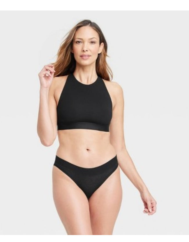 Auden Women’s Stretch Black Cotton Bikini