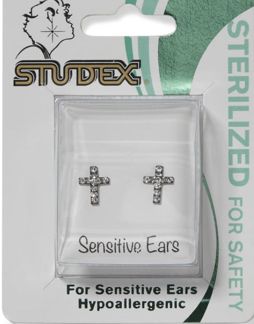 Studex Crystal Cross 5 mm earrings