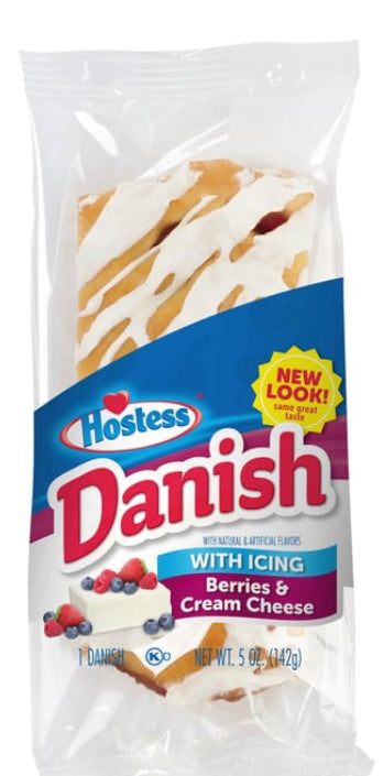 Hostess Berries and Cream Cheese With Icing Danish