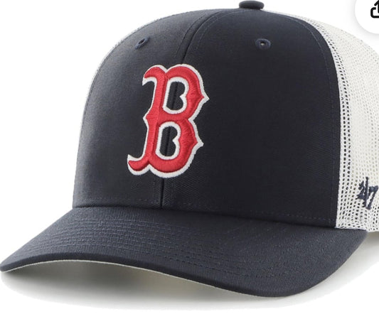 47 Men's Boston Red Sox Navy Adjustable Trucker
Hat One Size