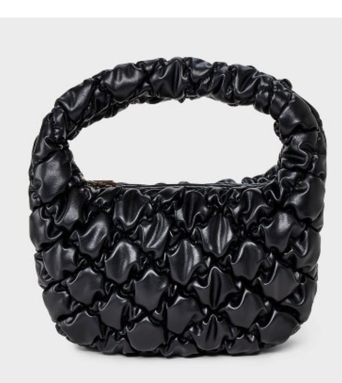 A New Day Bubble
Quilted Black Clutch
Handbag