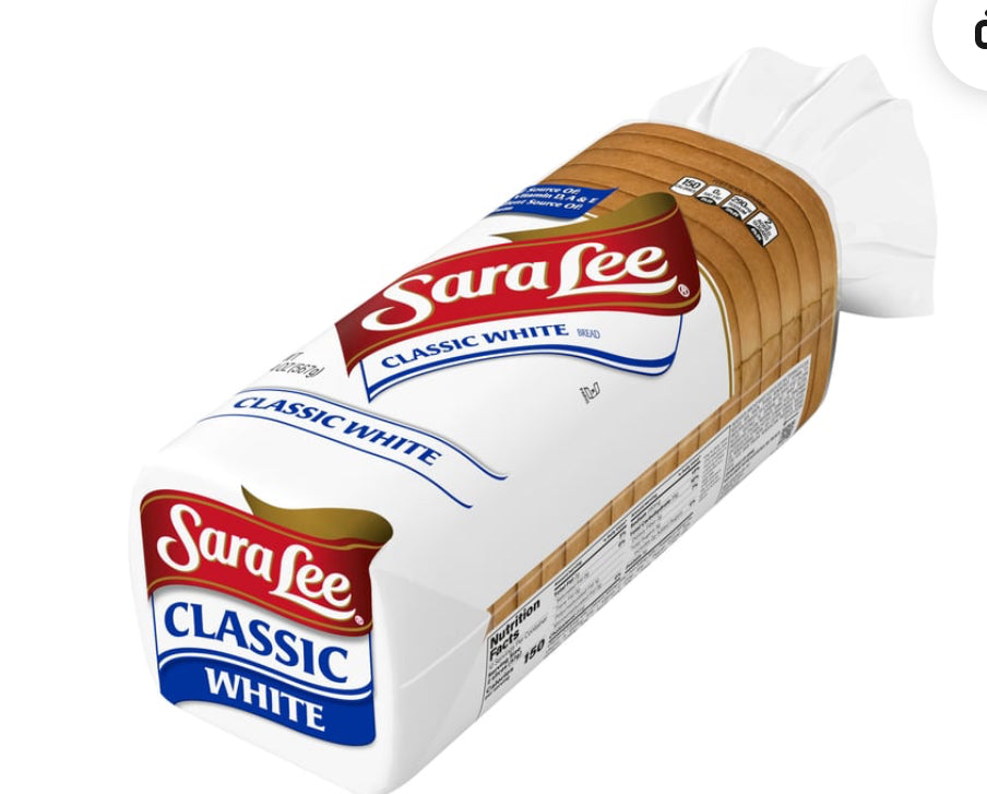 Sara Lee Fresh Classic
Sliced Plain White Bread
Bag (20 oz)