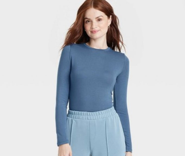 A New Day Women's Long Sleeve
Brushed Knit T-Shirt