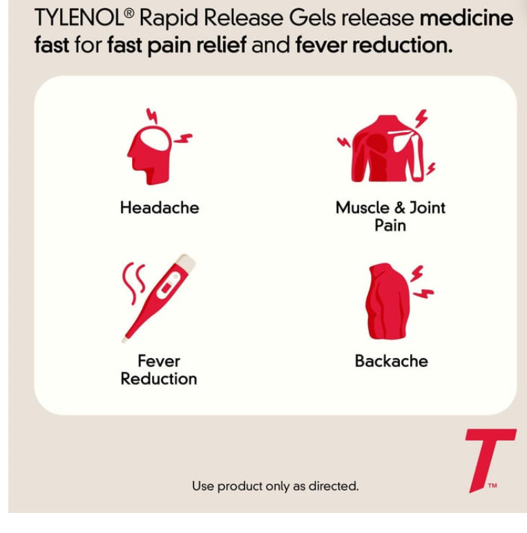 Tylenol Extra Strength Rapid Release 500 mg
Gel Caps (290 ct)