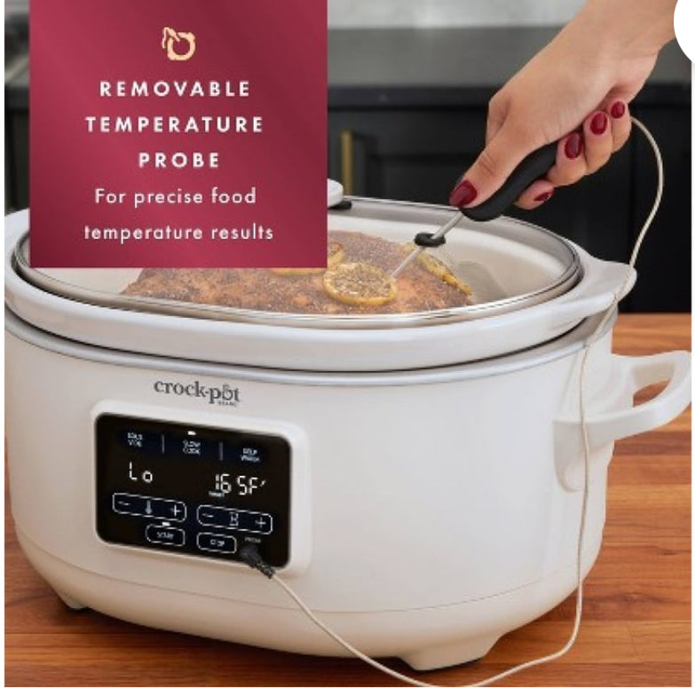 Crock-pot Programmable Oat Milk Ivory 6 qt Slow Cooker with Sous Vide