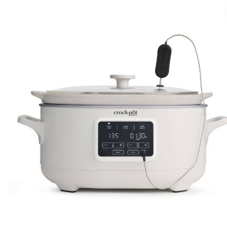 Crock-pot Programmable Oat Milk Ivory 6 qt Slow Cooker with Sous Vide