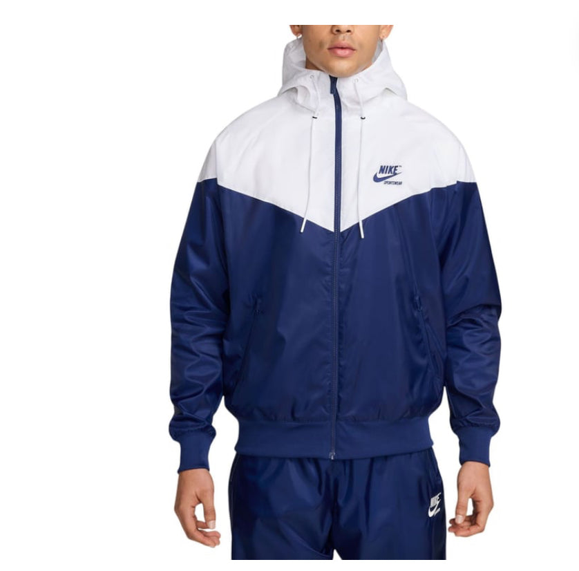 Nike ijumpman Men's White & Blue Void Woven Windrunner
Lined Jacket