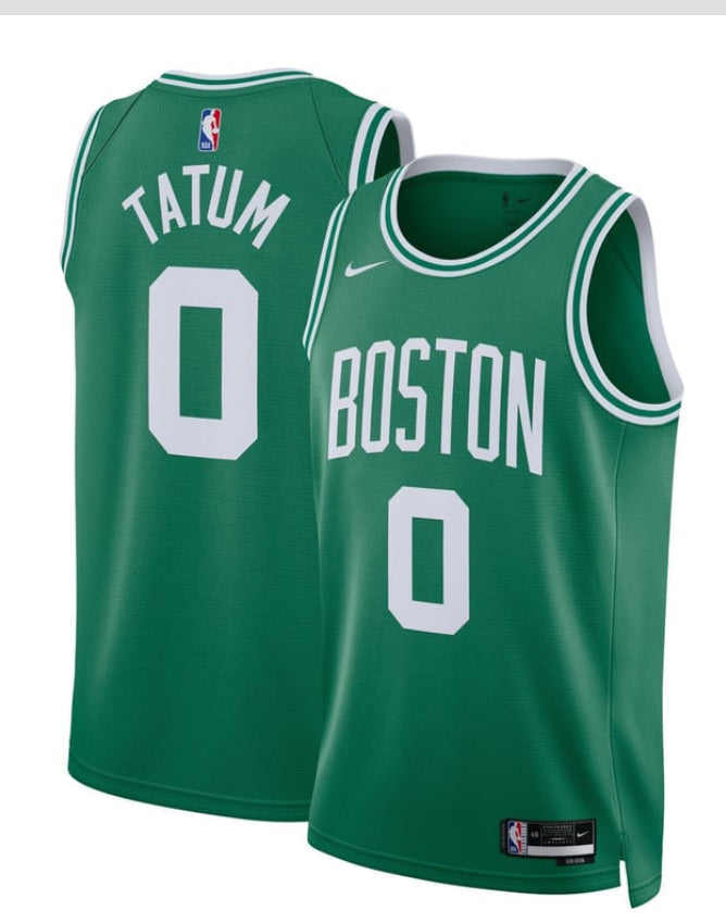 Nike ijumpman Men's Boston
iCeltics Jayson Tatum #0
Green Dri-FIT Swingman
Jersev