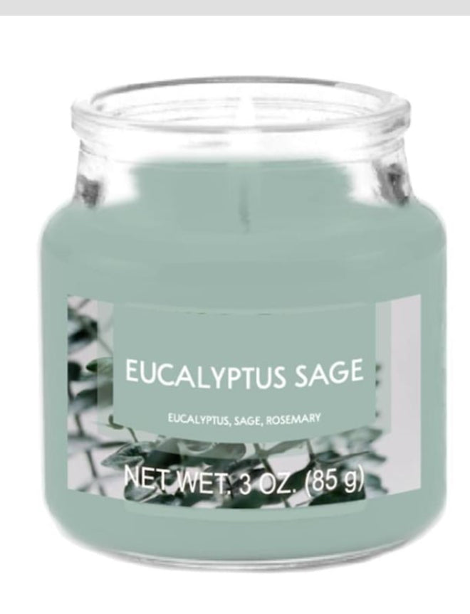 At Home Eucalytus Sage Scented Jar Candle (3oz)