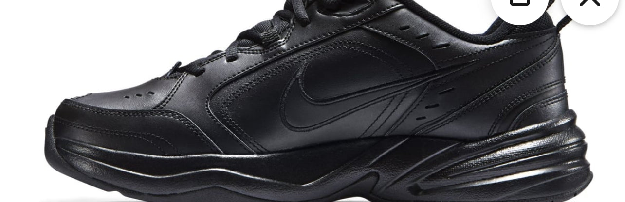 Nike Men's Air Monarch
IV Training Shoe Black/
Black