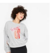 Coca-Cola Women's Gray Bow Graphic Sweatshirt