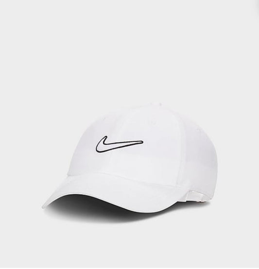 Nike White Club Swoosh Unstructured Strapback
Hat (Medium/Large)