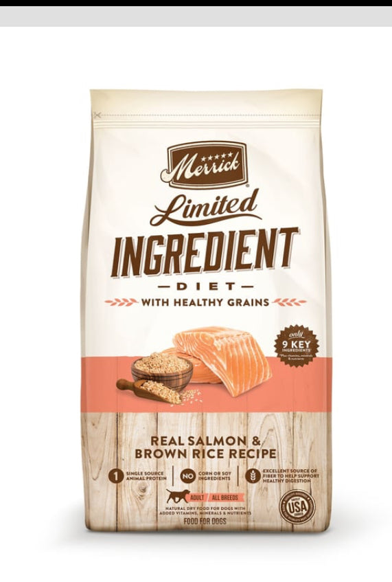 Merrick Limited
Ingredient Adult Dry Dog Food-Salmon & Brown
Rice Natural With Grains