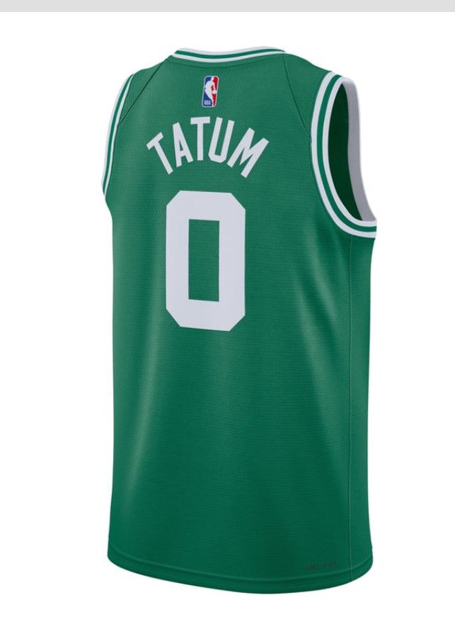 Nike ijumpman Men's Boston
iCeltics Jayson Tatum #0
Green Dri-FIT Swingman
Jersev