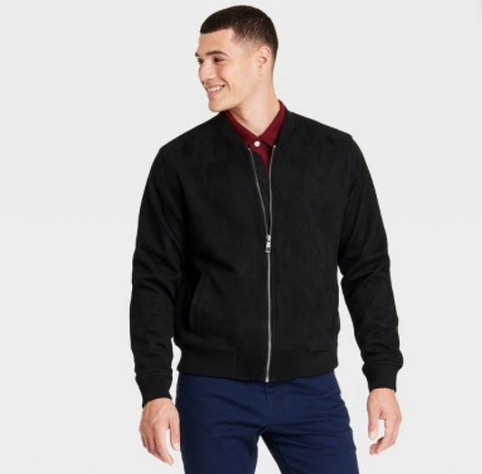 Goodfellow & Co. Men's Black Faux Suede Bomber
Jacket