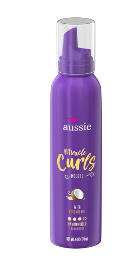 Aussie Hair Mousse
Silicone Free Miracle
Curls Styling with
Coconut & Jojoba Oil (6 fl
oz)