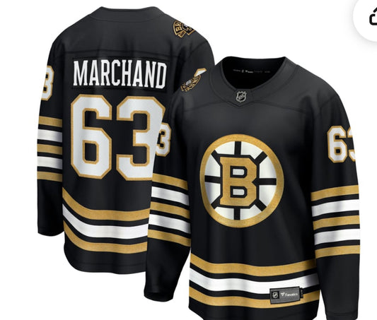 NHL ijumpman Boston iBruins
Centennial Brad
Marchand #63 Breakaway
Home Replica Jersey