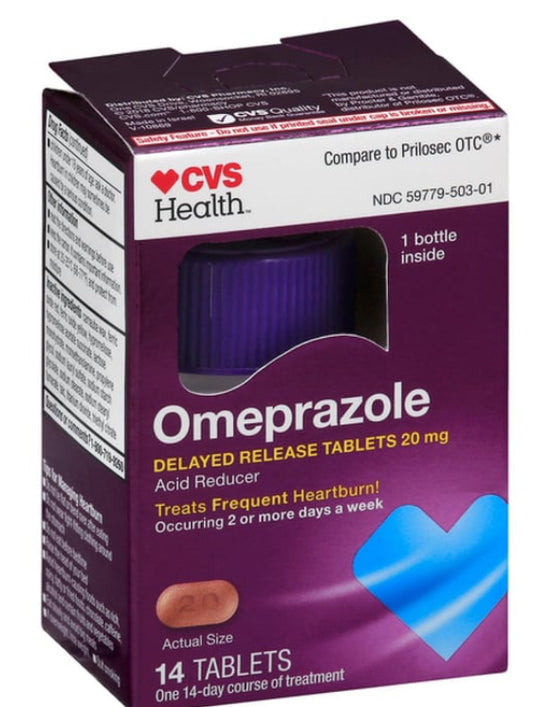 CVS Health Omeprazole Delayed Release Tablets
20 mg (14 ct)