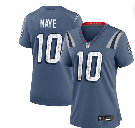 Nike iJumpman Women's New England Patriots Drake Maye #10 NFL Rivalries Game Jersey