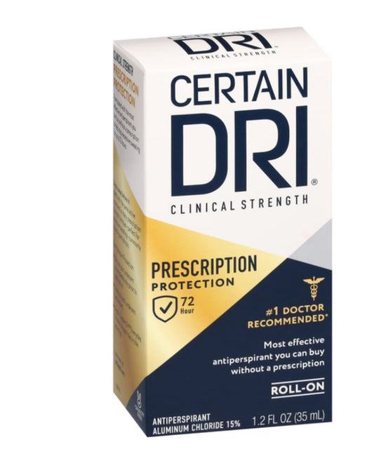 Certain Dri Prescription Strength Clinical Roll on Deodorant (1.2 oz)