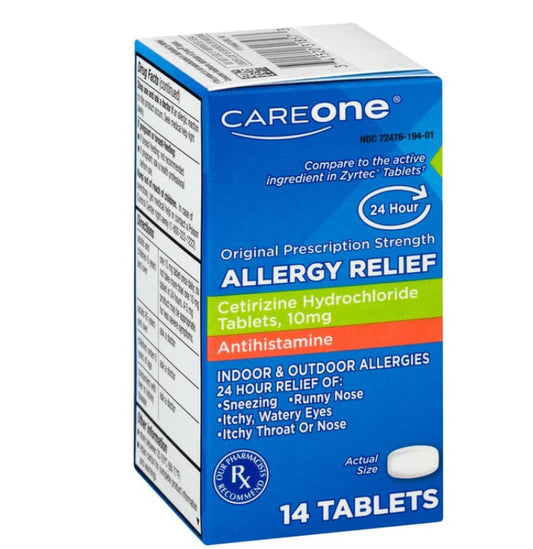 CareOne Original Prescription Strength Allergy Relief 10 mg Tablets (14 ct)