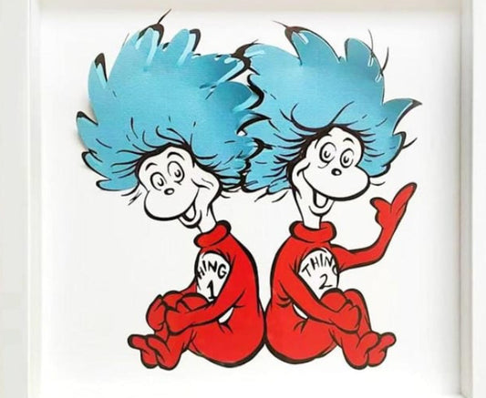 At Home iDrSeuss Thing 1 Thing 2 12" x 12" Folded Paper