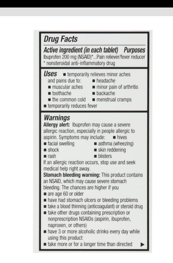 Equaline Ibuprofen 200 mg Coated Tablets (100 ct)