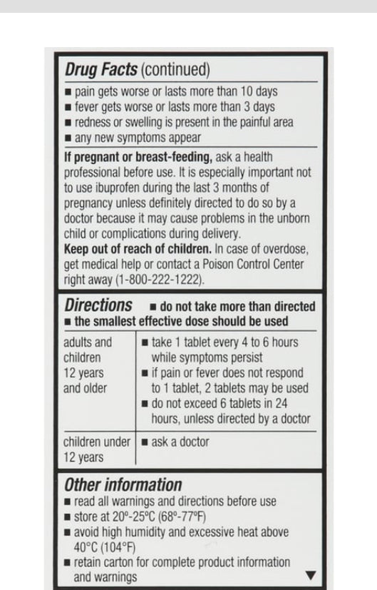 Equaline Ibuprofen 200 mg Coated Tablets (100 ct)