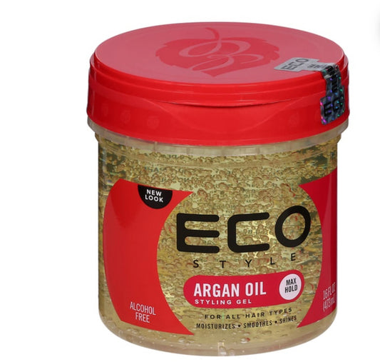 HairBinB Eco Style Styling Hair Gel Alcohol Free Argan Oil (16 oz)