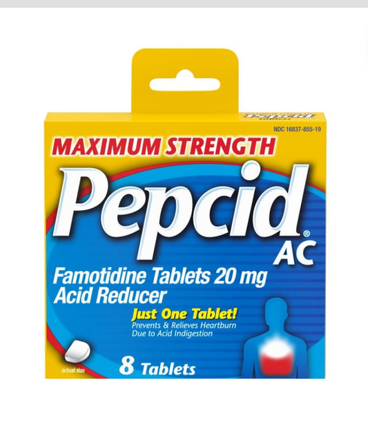 Pepcid AC Maximum Strength 20 mg Acid Reducer Tablets (8 ct)