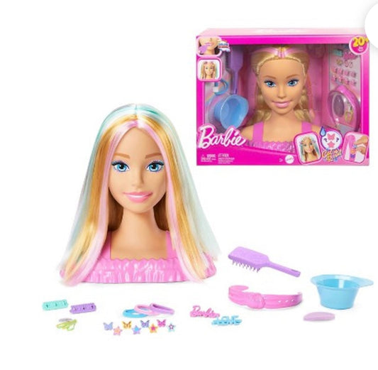 WithMsRachel Barbie Blonde Hair with 20+ Styling Accessories Doll Styling Head Toy