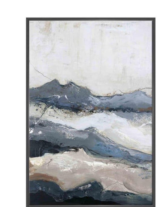 iSnickers At Home Ty Pennington Framed Mountain 25" x 37" Canvas Wall Art