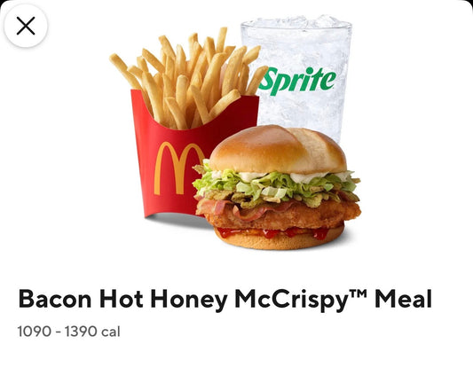 Large Bacon Hot Honey McCrispy Meal