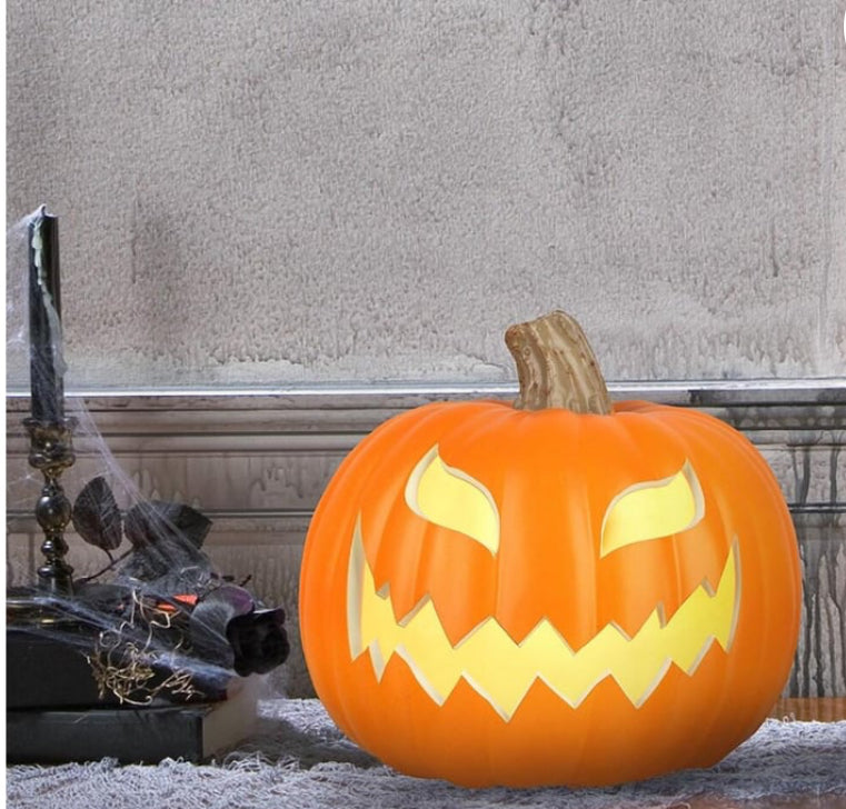 Haunted Living Lighted Pumpkin 8.27' Black Door Decoration